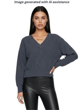 Abercrombie & Fitch XS grey v-neck sweater